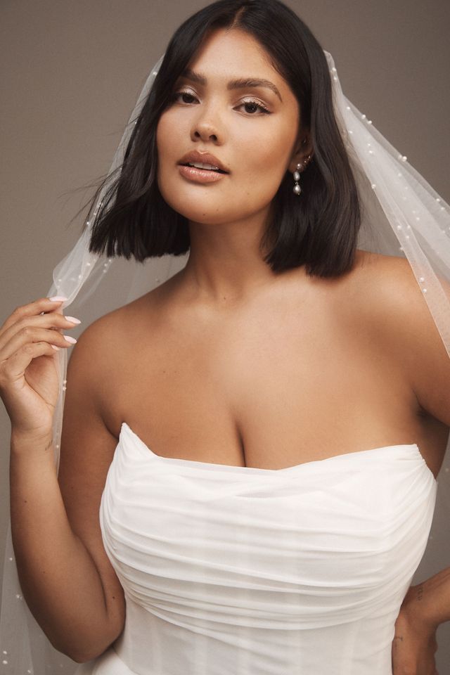 A.B. Ellie Roesia Pearl Cathedral Veil #2