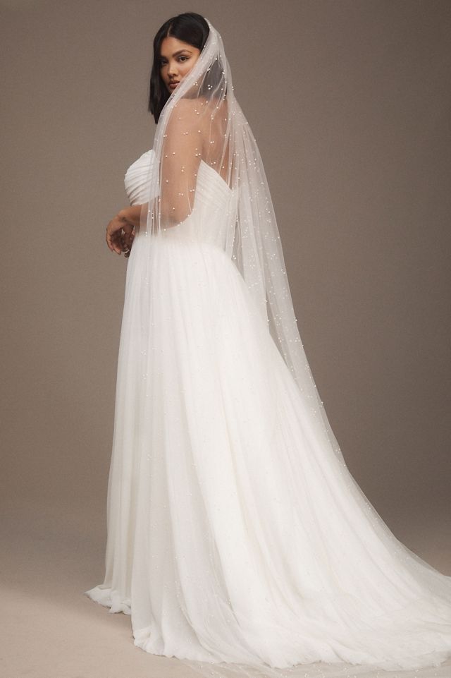 A.B. Ellie Roesia Pearl Cathedral Veil #3