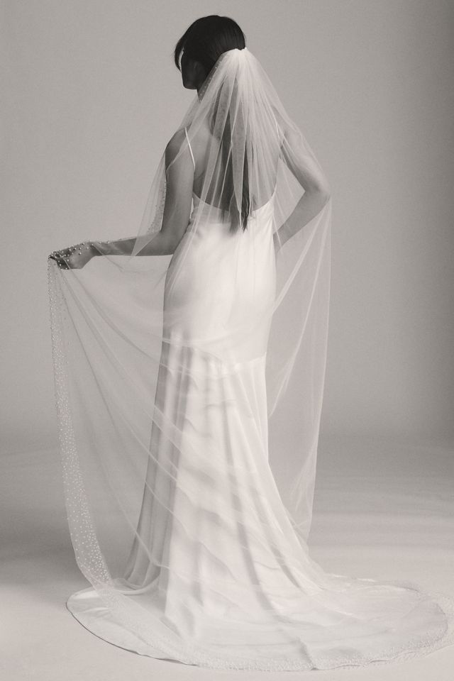 A.B. Ellie Hayden Pearl Cathedral Veil #1
