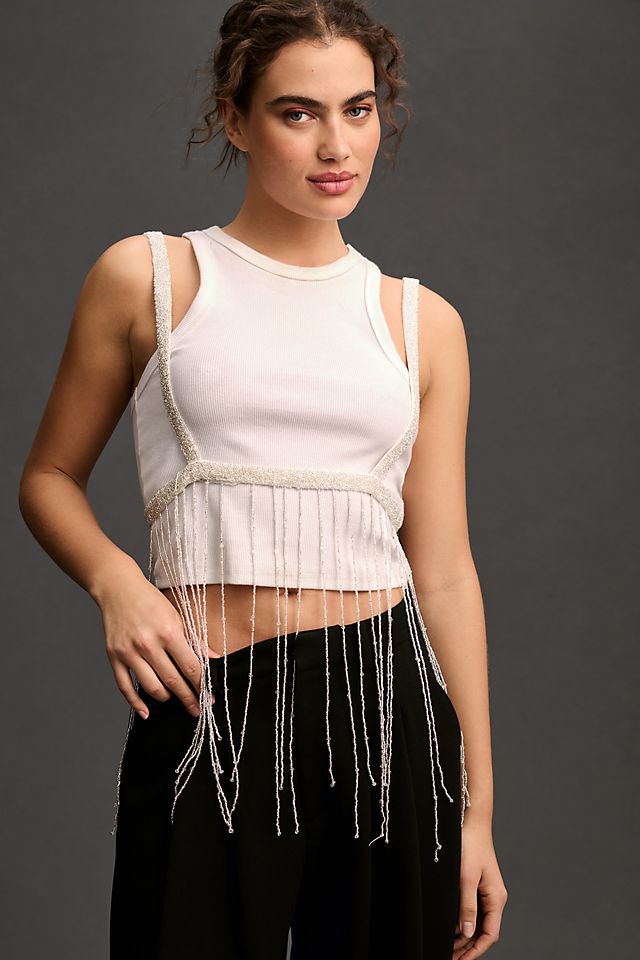 By Anthropologie Drippy Embellished Cami