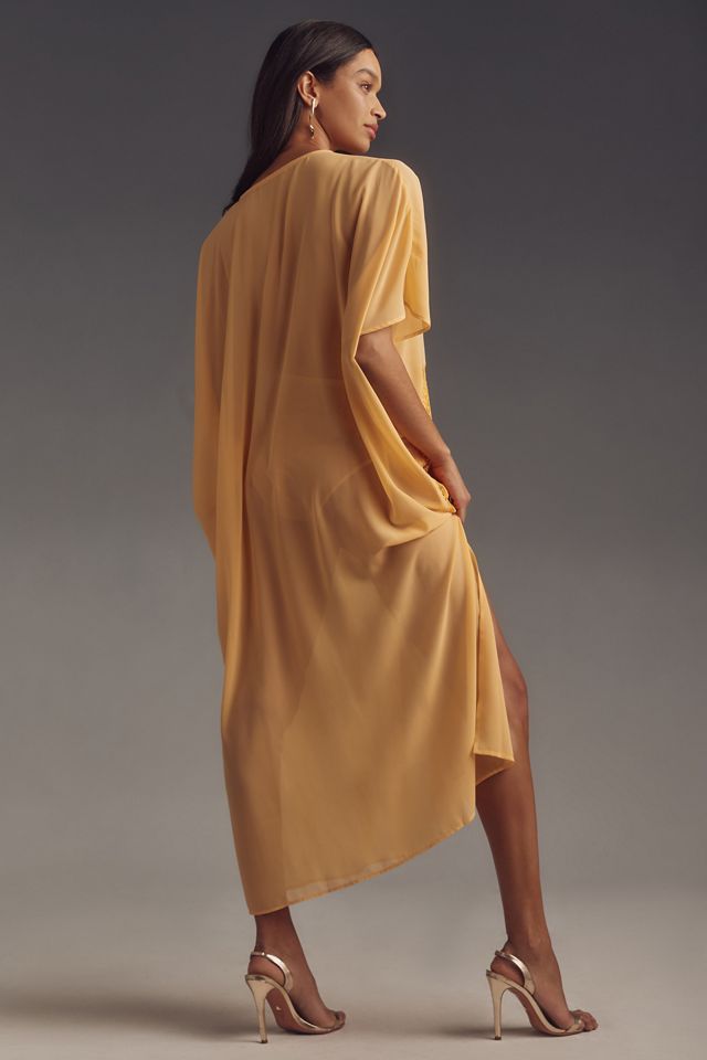 By Anthropologie Sheer Lace Kaftan #1
