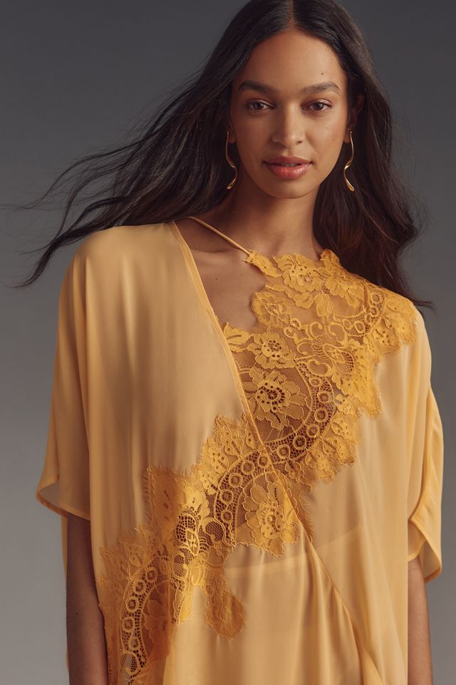 By Anthropologie Sheer Lace Kaftan #2