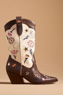 Shop Dolce Vita Lassie Cowboy Boots In Multicolor