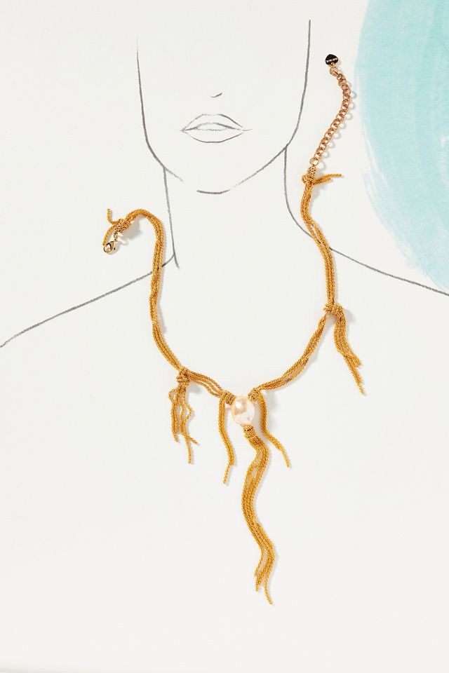 Drippy Metal Y-Neck Necklace #2