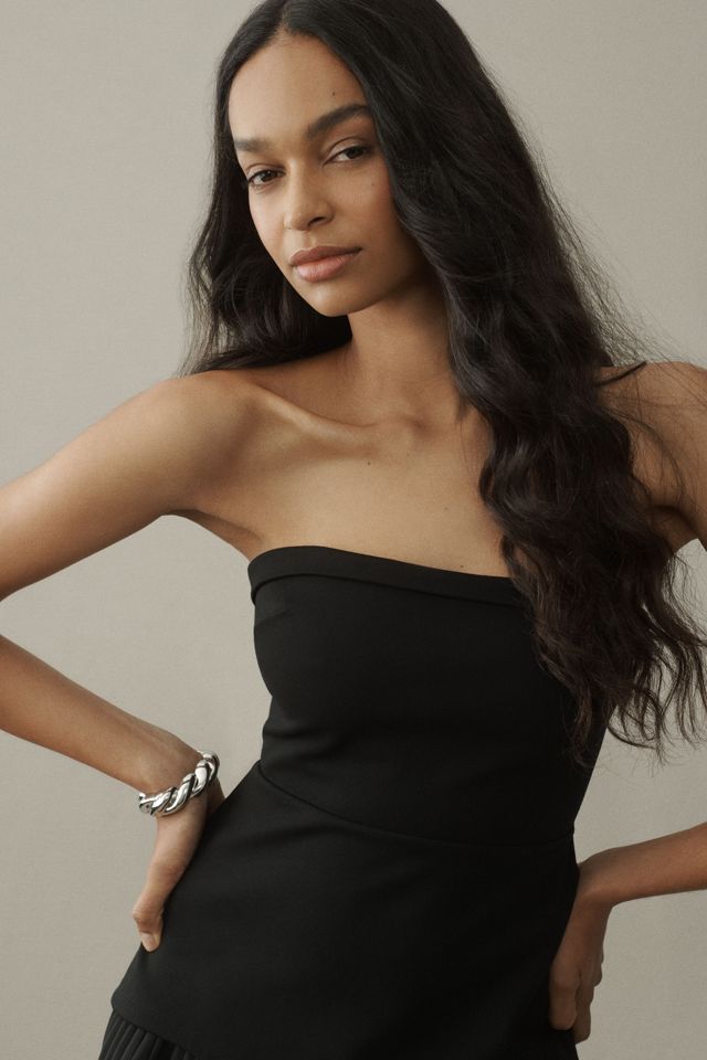 BHLDN Talia Strapless Drop-Waist Mini Dress #3