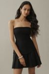 BHLDN Talia Strapless Drop-Waist Mini Dress | Anthropologie