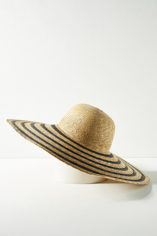Wyeth Straw Stripe Floppy Hat | Anthropologie display picture 1