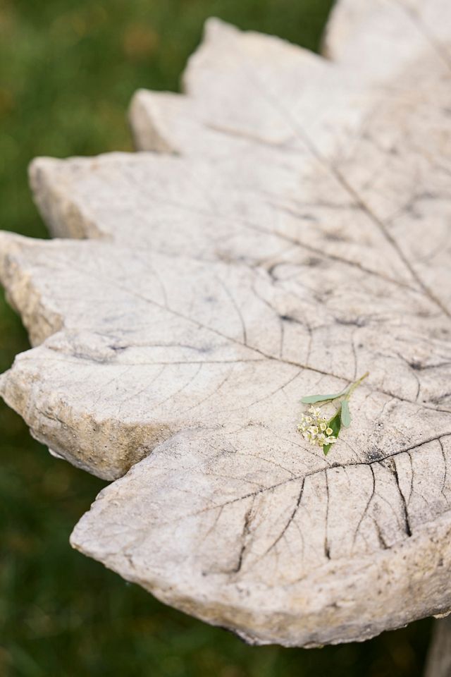 Faux Bois Concrete Bird Bath #2