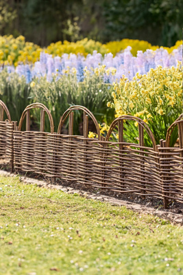 Woven Willow Arch Border Fencing, Set...