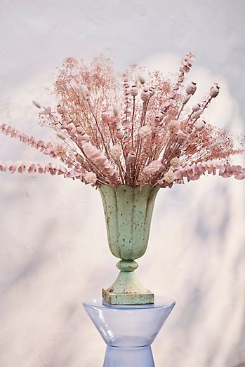 Antiqued Metal Urn Vase