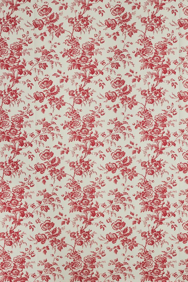 Anemone Toile French Red Toile Wallpaper #1