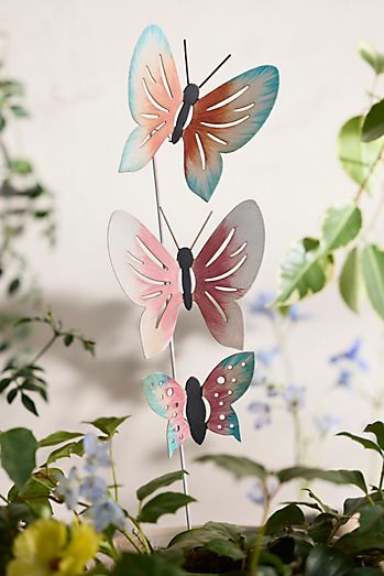 Butterfly Trio Iron Stake