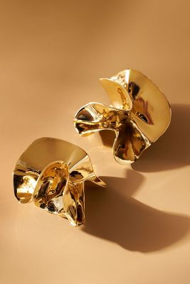 Sterling King Delphinium Mini Earrings In Gold