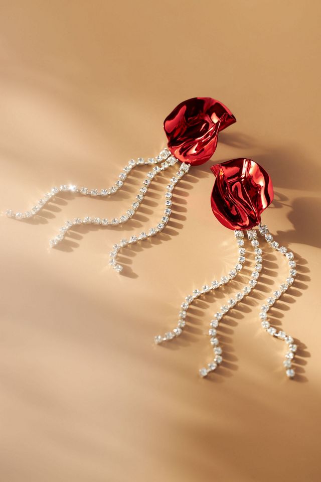 Sterling King Georgia Crystal Drop Earrings #1