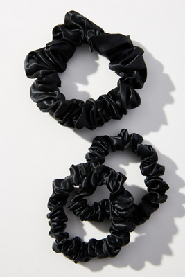 Slip Back To Basics Assorted Scrunchie Set In Black