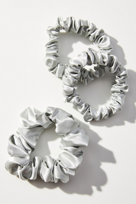 Slip Back To Basics Assorted Scrunchie Set In Grey