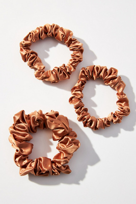 Slip Back To Basics Assorted Scrunchie Set In Brown