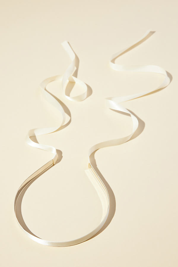 By Anthropologie Ballet Ribbon Headband In White
