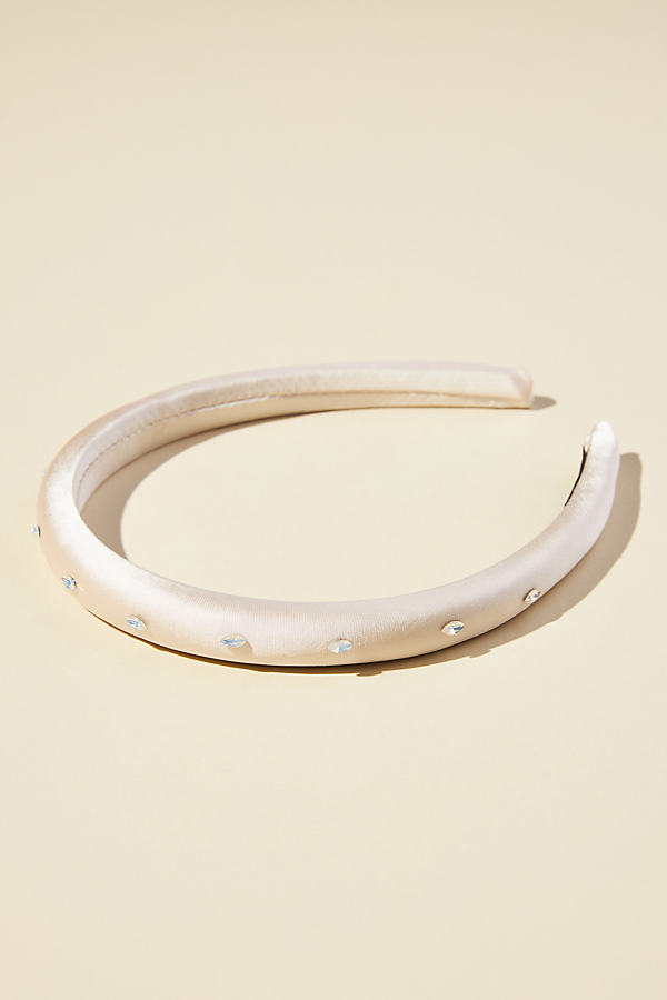 By Anthropologie Embellished Headband In White