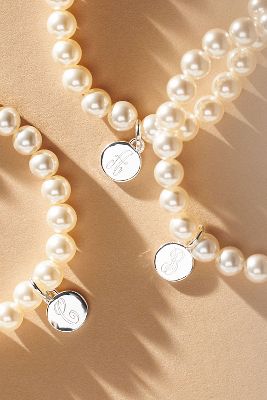 By Anthropologie Pearl Monogram Pearl Bracelet In Alphabet