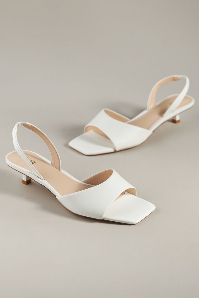 Maeve Square-Toe Slingback Kitten Heels #1