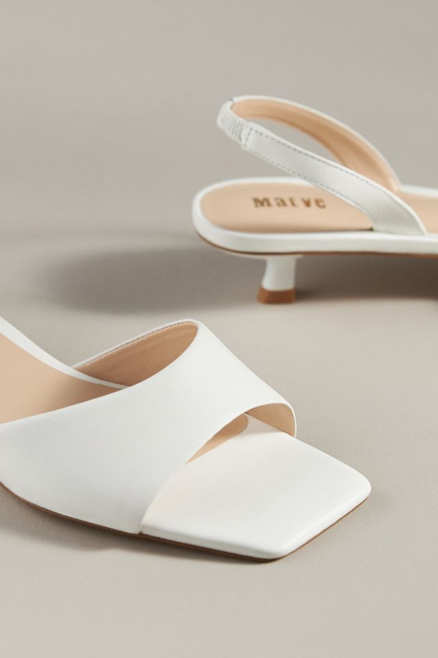 Maeve Square-Toe Slingback Kitten Heels #2