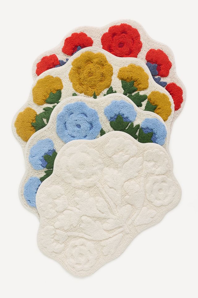 Eudora Floral Cotton Bath Mat #2