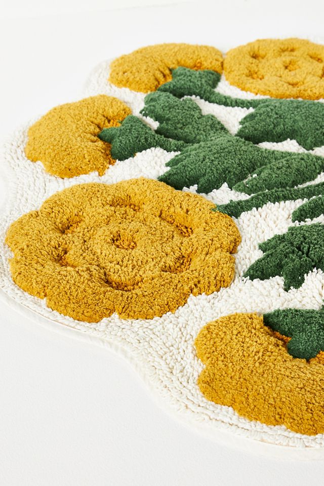 Eudora Floral Cotton Bath Mat #1