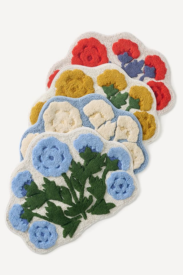 Eudora Floral Cotton Bath Mat #1