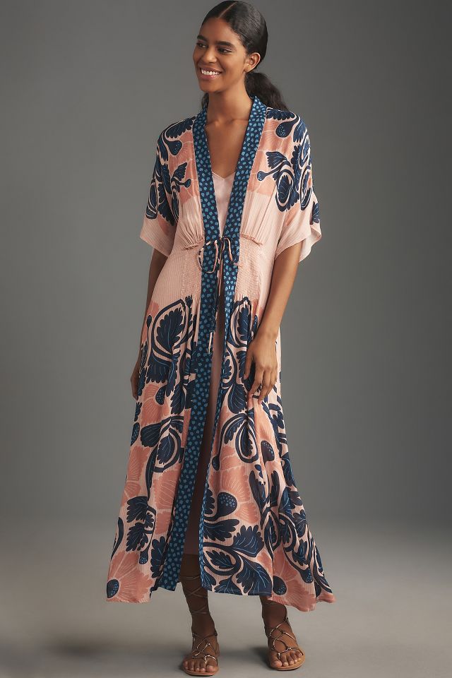 Bl nk Printed Sheer Kaftan