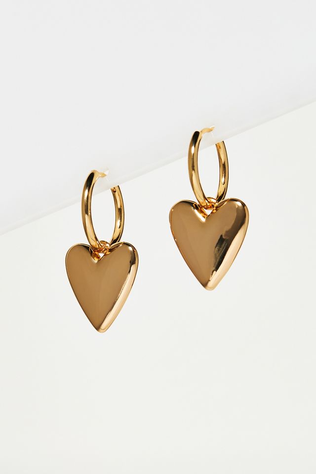 Heart Huggie Hoop Earrings #3