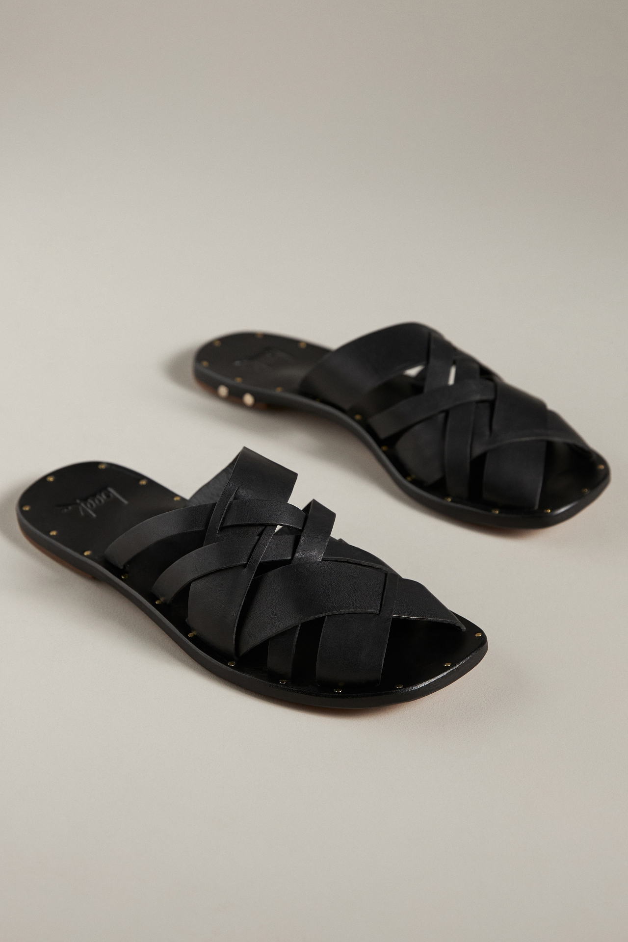 beek Bittern Leather Slide Sandals