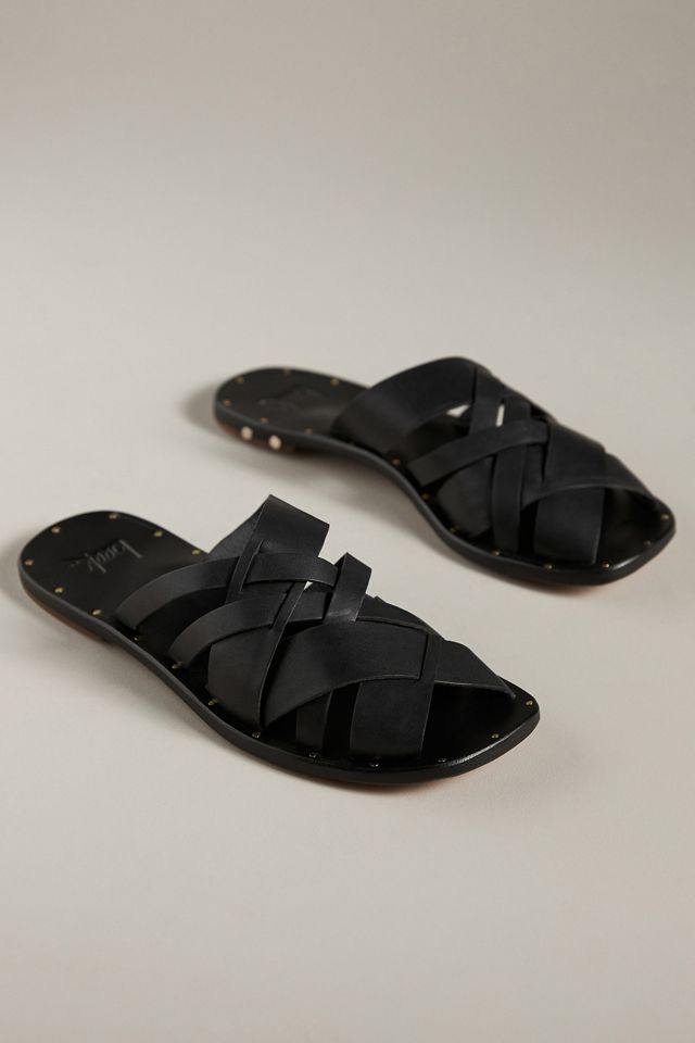 beek Bittern Leather Slide Sandals | Anthropologie