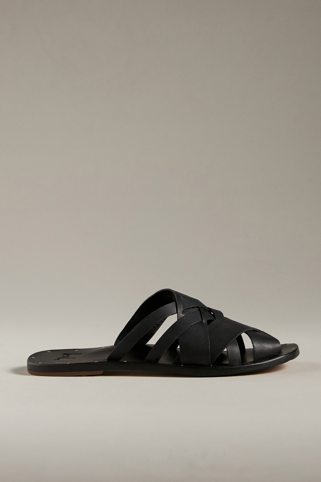 beek Bittern Leather Slide Sandals