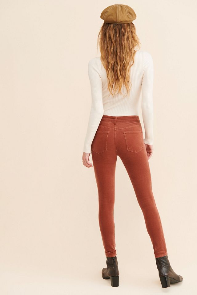 Anthropologie Pilcro Brown High Rise Skinny Corduroy Pants Sz 29 NEW