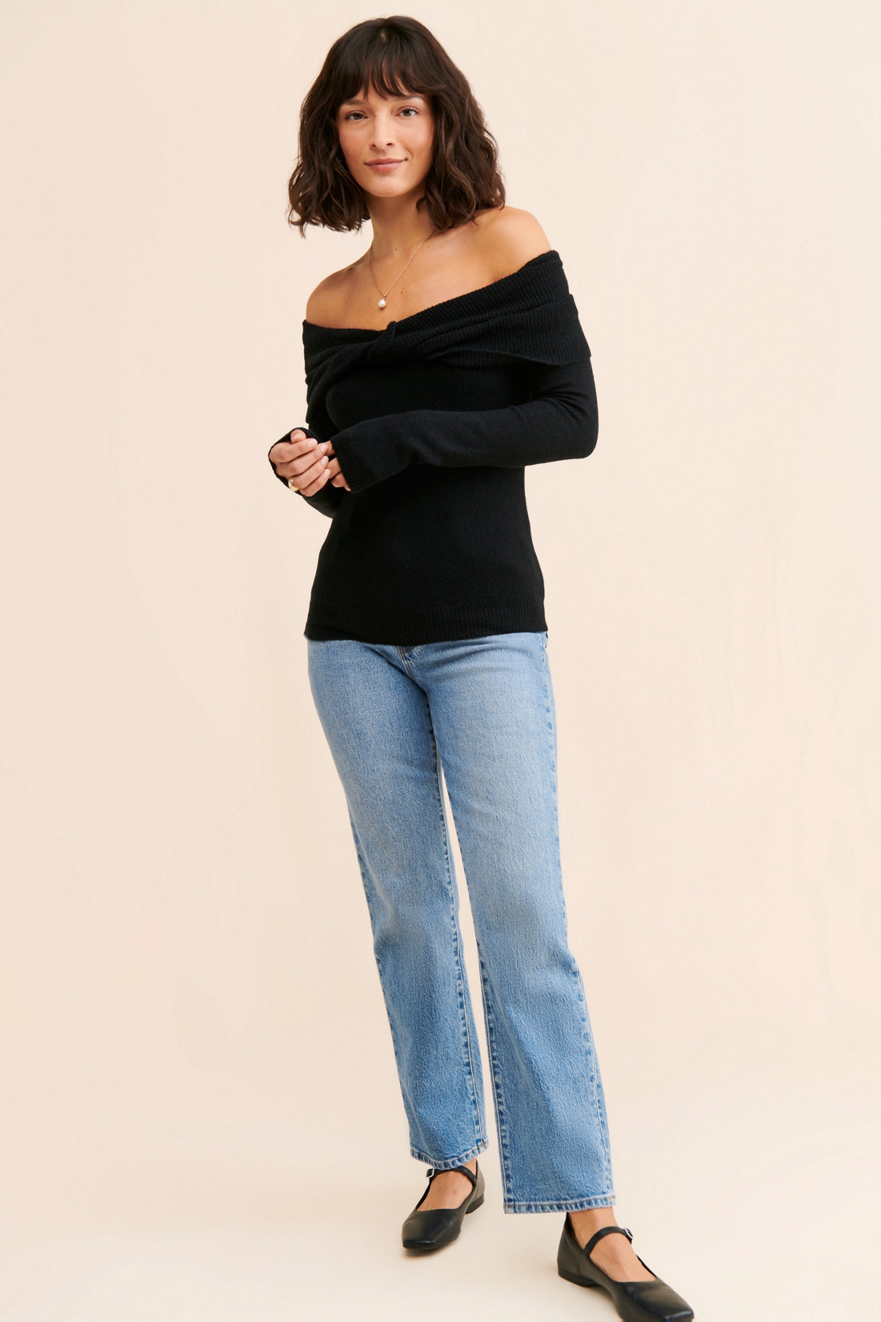 Sanctuary Only One Off-Shoulder Sweater
