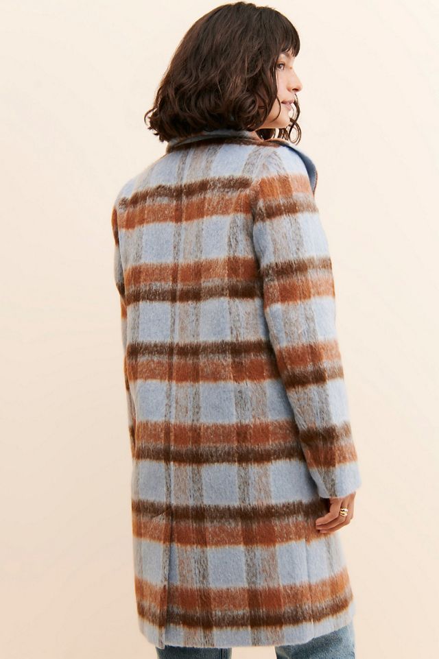 If By Sea Plaid Ruffled Overcoat #1