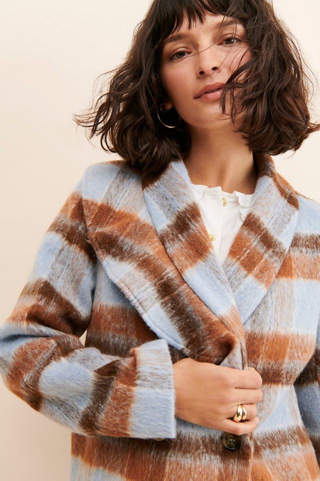 If By Sea Plaid Ruffled Overcoat #2