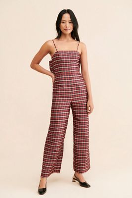 Hutch Plaid Bow Jumpsuit