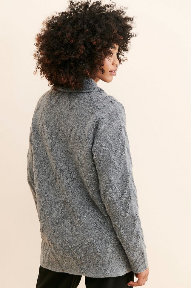 Flat White Knit Sweater Coat #1