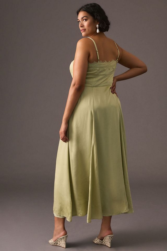 Let Me Be A-Line Lace-Trimmed Midi Dress #1