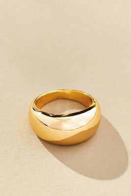 By Anthropologie Wide Fanned Stacking Ring In Gold