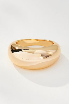 Shop By Anthropologie Wide Band Stacking Ring In Gold
