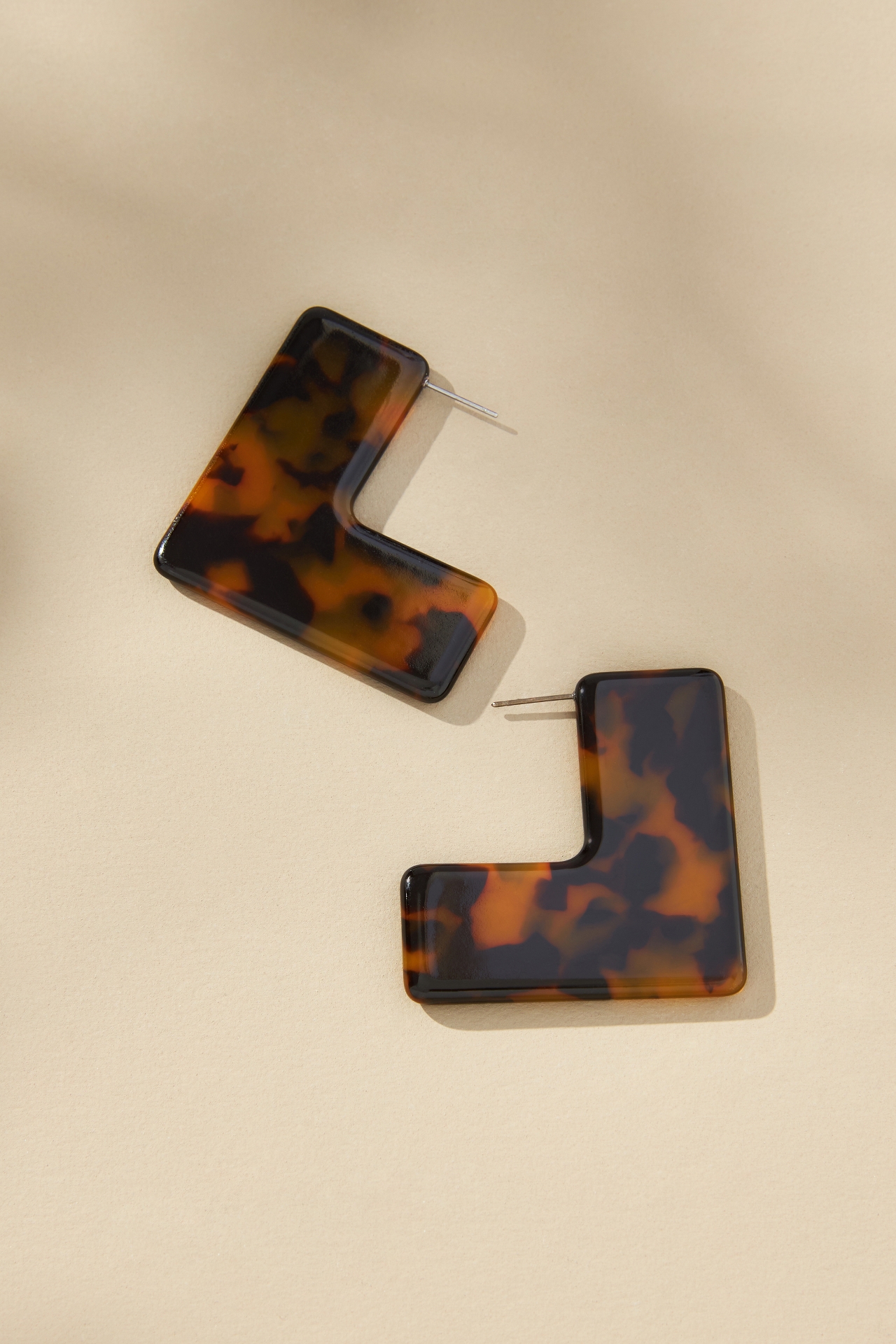 Mod Rectangular Resin Earrings