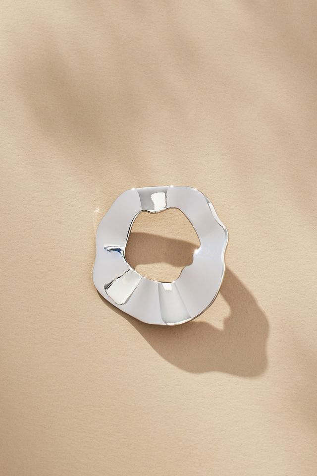 Wavy Open Circle Post Earrings #2