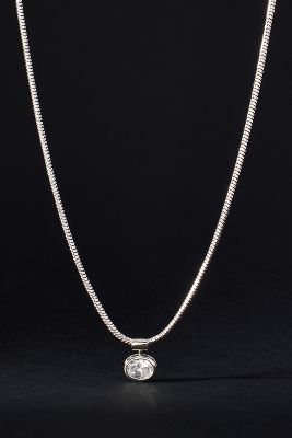 By Anthropologie Crystal Charm Necklace In Silver