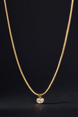 By Anthropologie Crystal Charm Necklace In Gold