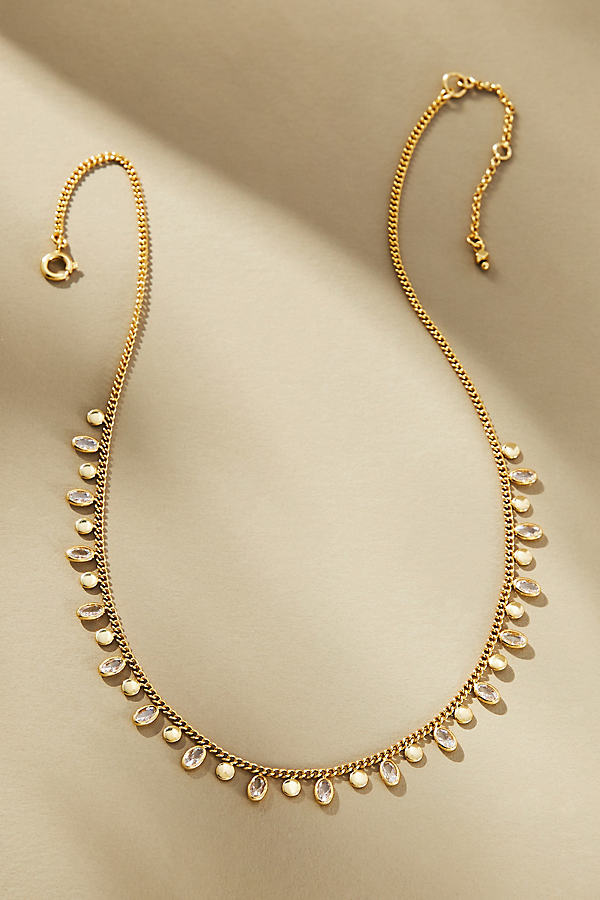 By Anthropologie Embellished Delicate Necklace In Gold