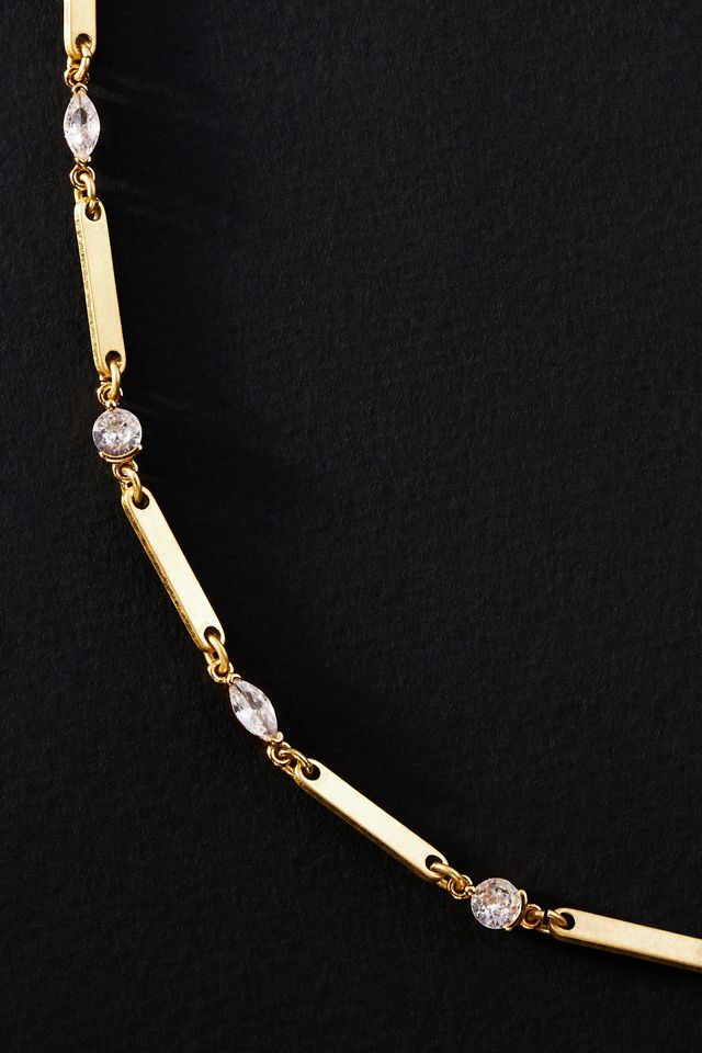 Spaced Crystal Necklace #1