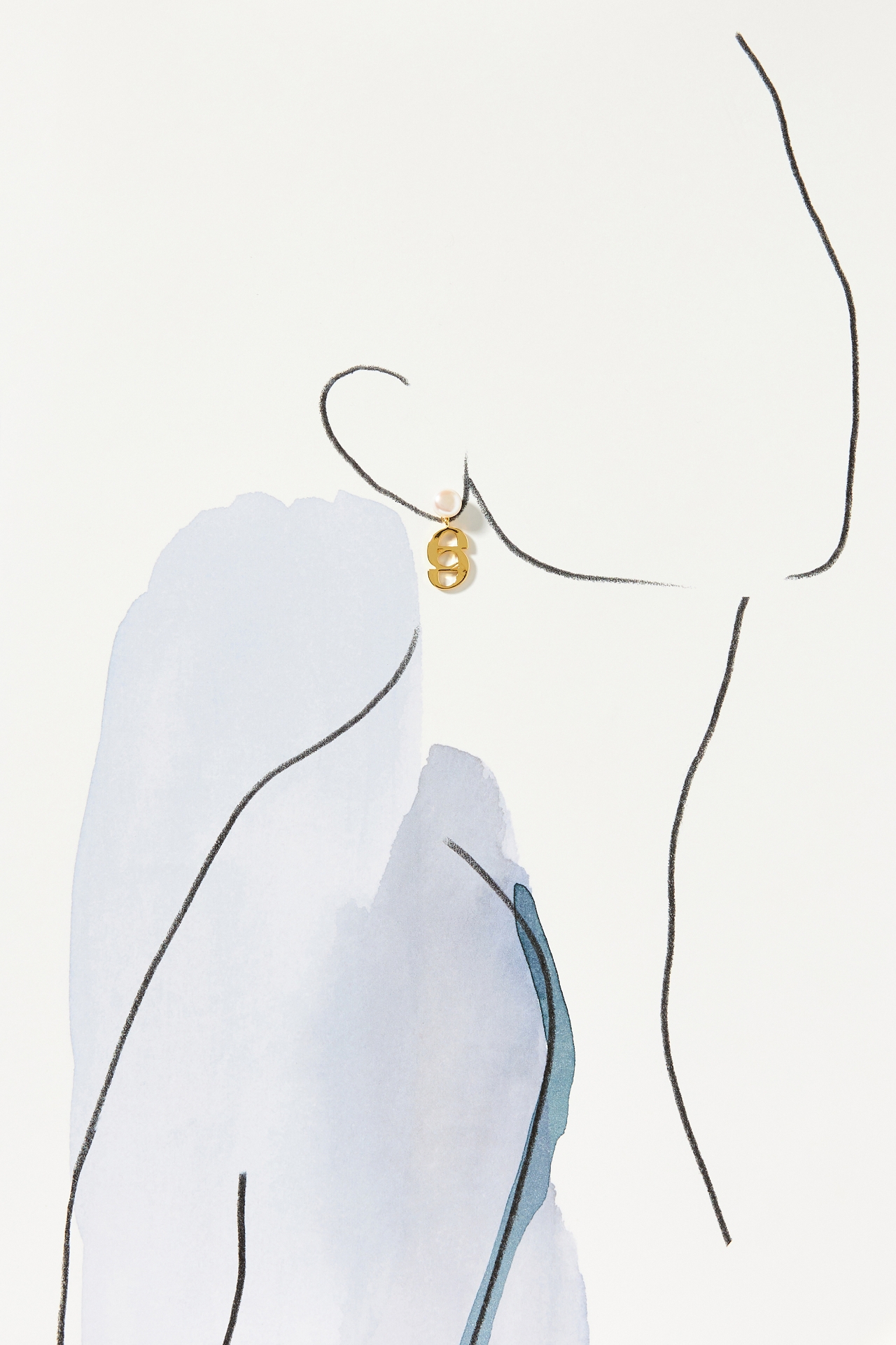 éliou Emblem Pearl Drop Earrings